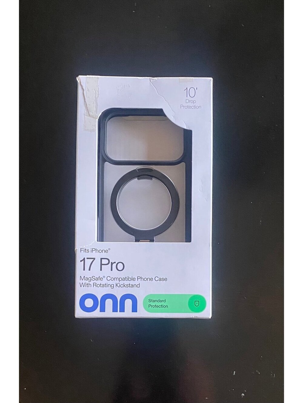 Onn Case for iPhone 17 Pro Black/Frosted Clear